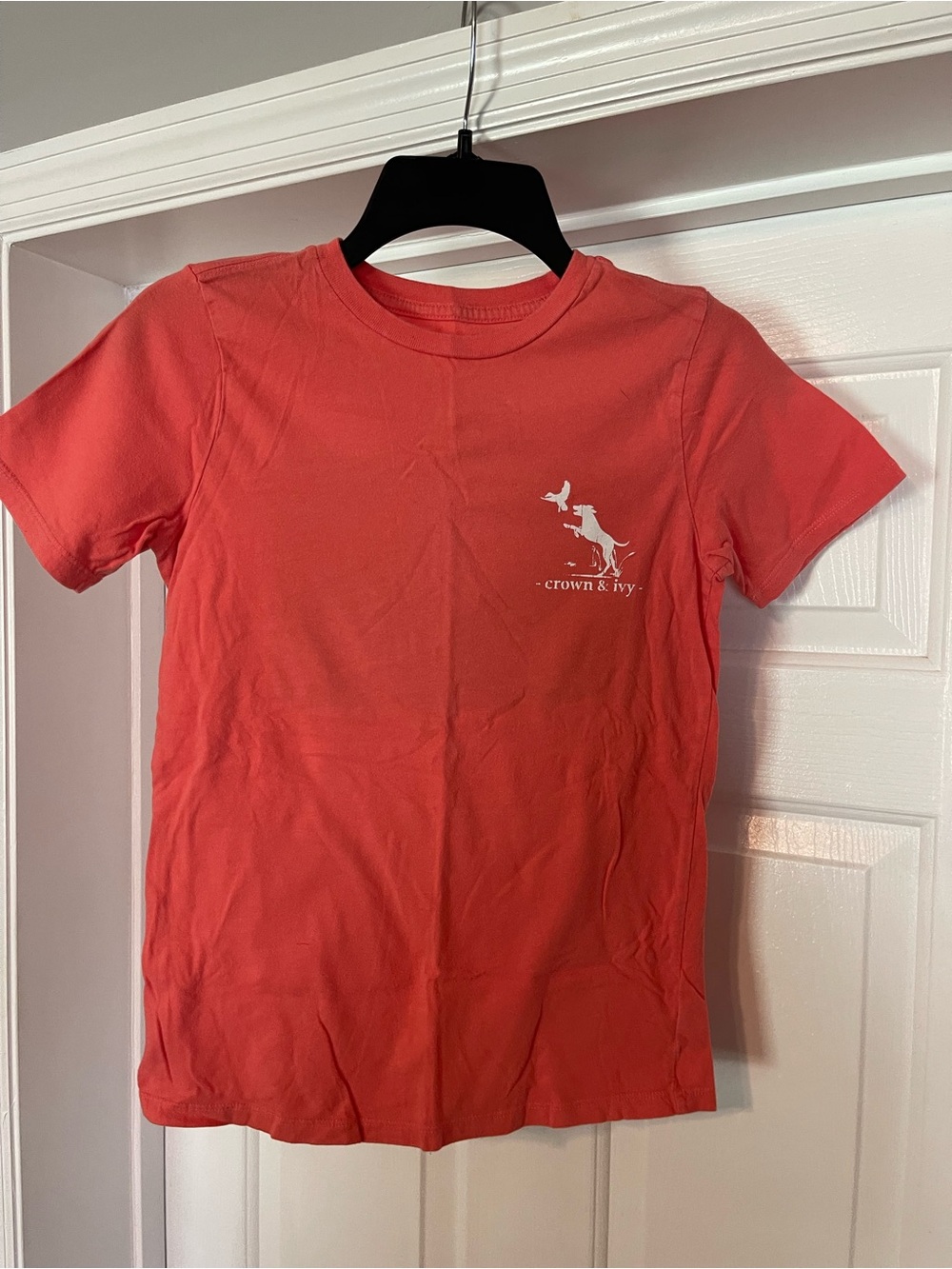 Crown Coral Kids Short-Sleeve Tee with White Graphic